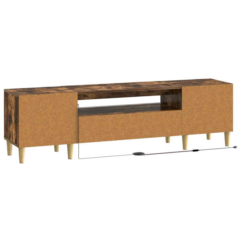Unfinished with Fireplace Included, Smoked Oak