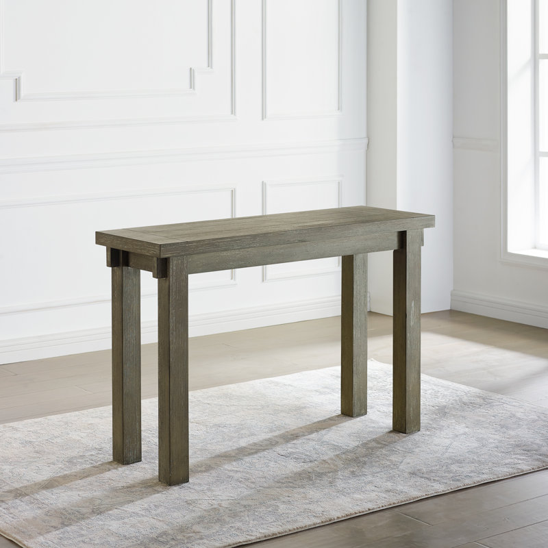 Lamartine 112cm Solid Wood Console Table, Dark Grey