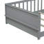 Lit plateforme simple avec support à livres intégré, gris (ancien sku: W504P143306)-599399648