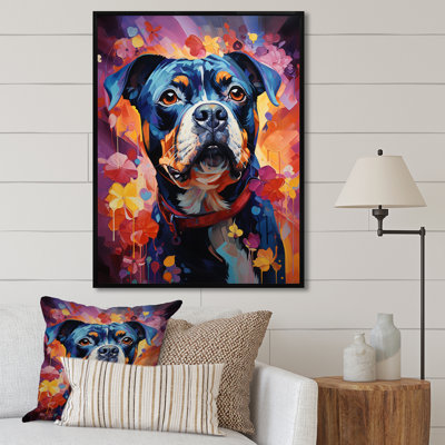 «Popart Pug Parade I», reproduction sur toile