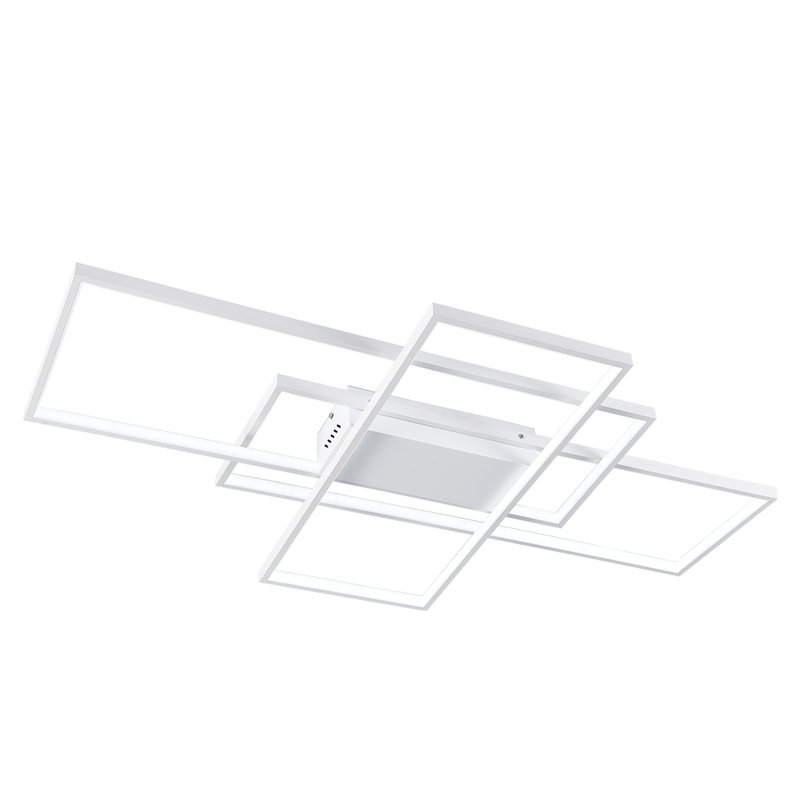 Raffa 3-Light LED Semi Flush Mount, 10cm H x 90cm W x 60cm D, White