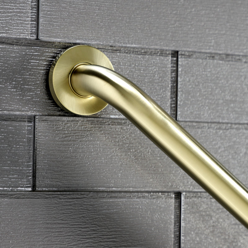Barre d'appui de 1-1 / 4 po Kingston Brass Meridian, Laiton brossé, H 2,81 po x L 34,81 po