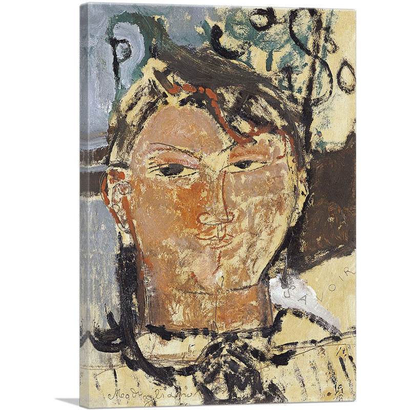 Portrait de Pablo Picasso 1915 par Amedeo Modigliani, reproduction d'art sur toile tendue, H 40 po x l 26 po x P 0,75 po