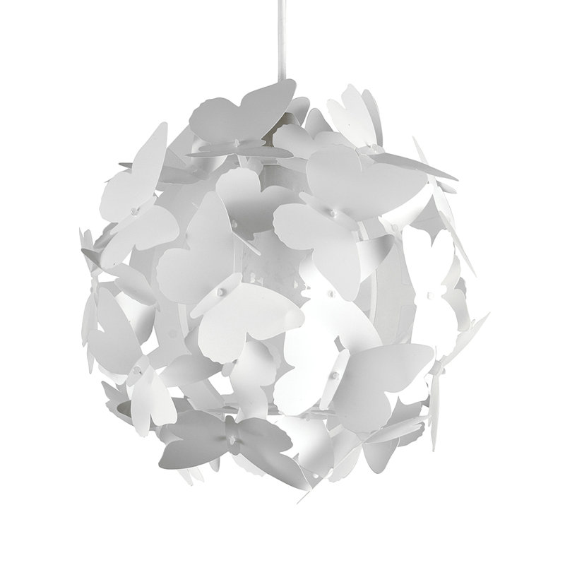 26.5cm H Plastic Round Pendant Shade ( Screw On ), White