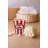  Ceramic Popcorn Canister 7"H Multi-Color Glazed Decorative Canister