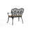 Durable Cast Aluminium Outdoor Bench With Comfortable Cushion, Perfect For Garden And Patio Relaxation.-1748159750