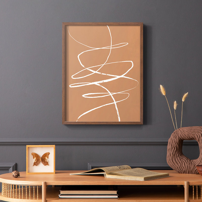 «Terracotta Drift II», reproduction encadrée - bois massif, Brun, H 28 po x l 22 po