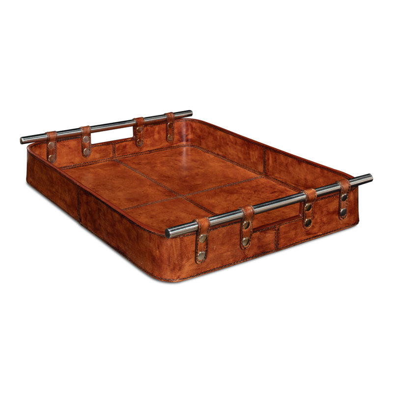 Shagreen Decorative Tray, Brown
