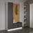 Modern Hall Stand, Anthracite Gray, 53.1 x 82.7 x 13.8 inches | 100% Melamine Coated Particle Board, Thickness: 0.7 inches | Stylish & Functional Storage Solution for Entryways, Durable & Contemporary Design-102347006