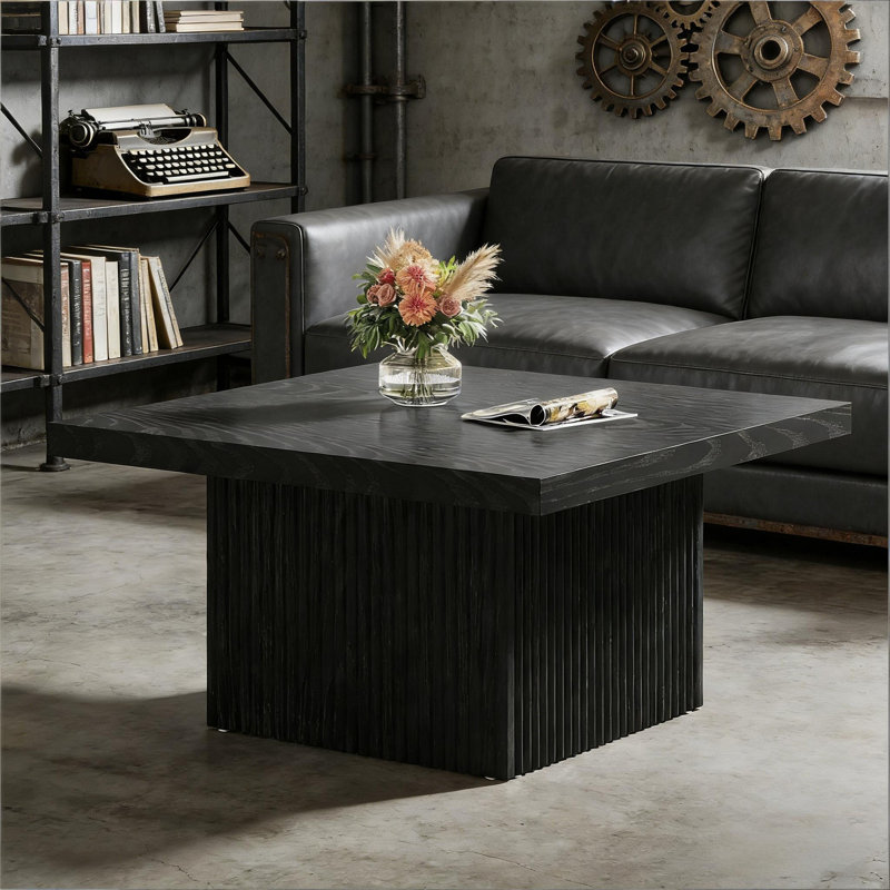 Table carrée carrée, table basse, table centrale rétro (table basse uniquement)