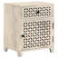 Armoire 1 porte avec tiroir en blanc délavé pour le rangement de la chambre à coucher beige