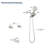 2 Handles Shower Faucet Set With Tub Spout Bathtub Shower Faucet Combo Set Shower System Complete Tub And Shower Trim Kit Wall Mounted Shower Fixtures-125590042