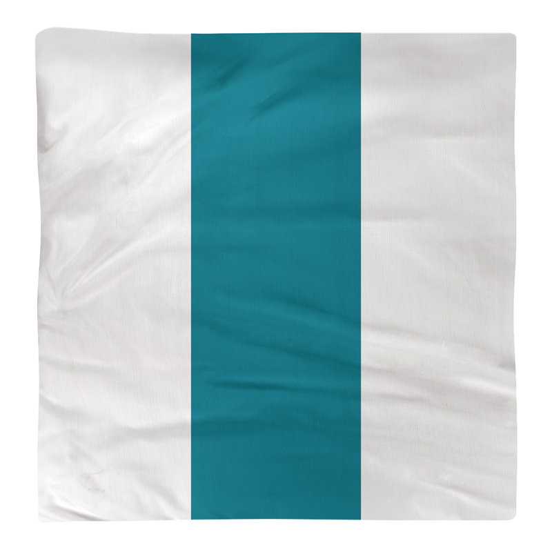 Serviette pour dîner de basket Charlotte, l 10 po x L 10 po, Blanc / bleu sarcelle / blanc, Polyester