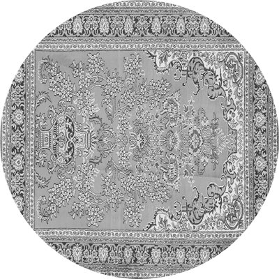 Tapis gris / noir / blanc en chenille tissé à la machine Madlena