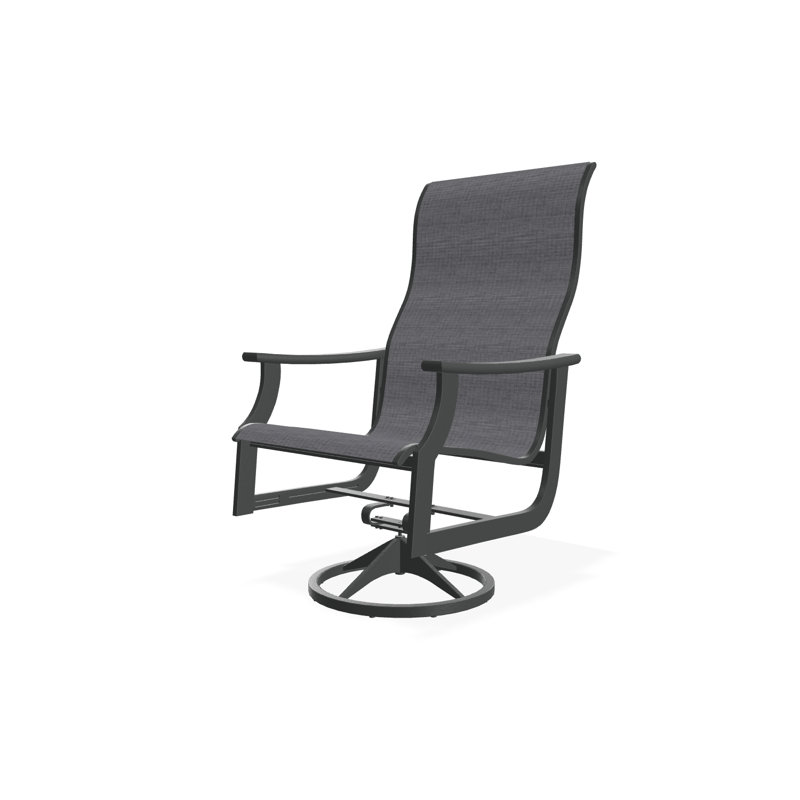 St. Catherine Polymer Outdoor Lounge Chair, Graphite, Alloy Sunbrella®