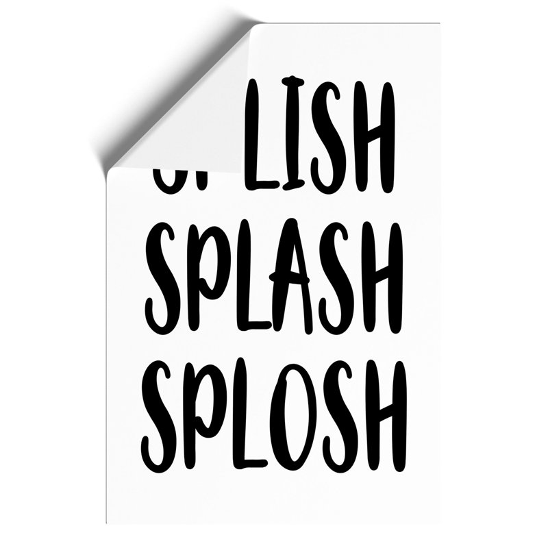 Splish Splash Splosh - Frameless Print, 42cm H x 30cm W x 0.1cm D