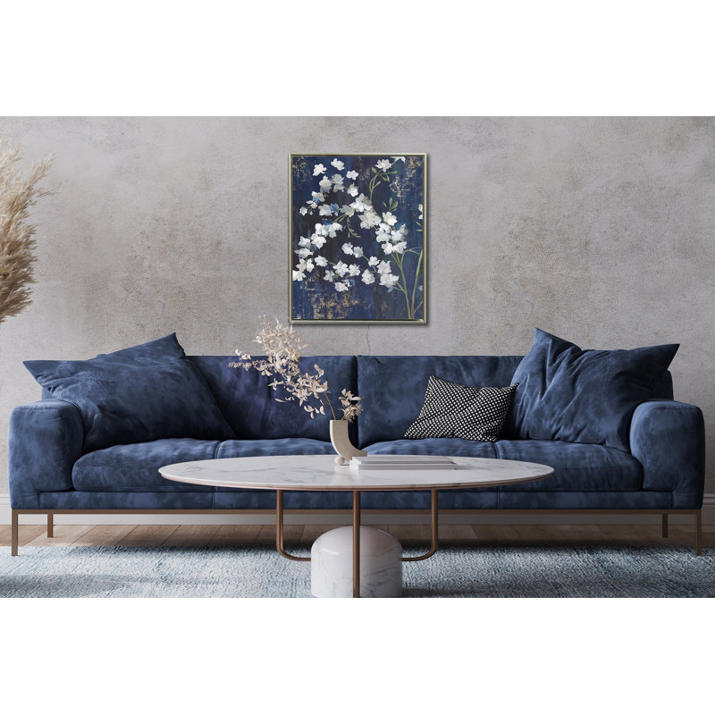 «Navy Blossoms I», art mural sur toile