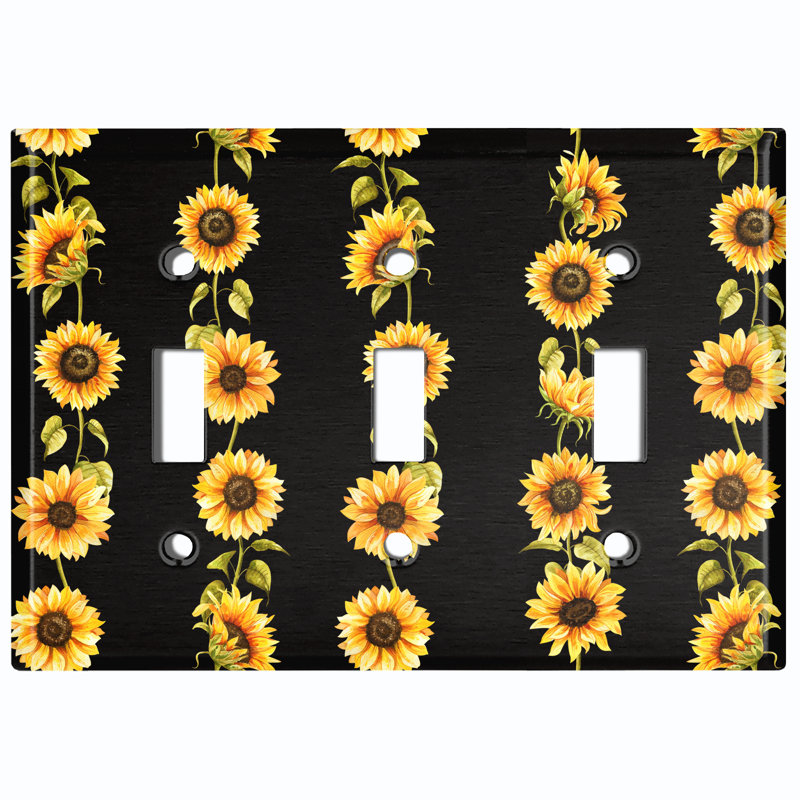 Patterned 3 - Gang Toggle Light Switch Standard Wall Plate