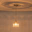 Vintage Single Light Cylinder-Shaped Ribbed Glass Pendant Light