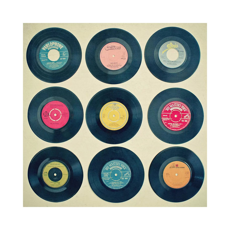 Vinyl Collection by Cassia Beck - Wrapped Canvas Print, 30.48 cm H x 30.48 cm W