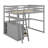 Full Size Loft Bed With Desk And Shelves, Wooden Loft Bed Full With Storage Drawers For Kids Teens Boys Girls,No Box Spring Needed-1250588054