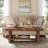 Rectangular Solid Wood Coffee Table, 47-inch Real Wood Center Table With Storage-1938874146