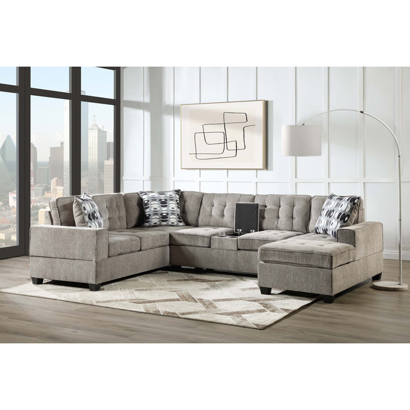 Canapé modulaire Oslo, Tissu brun