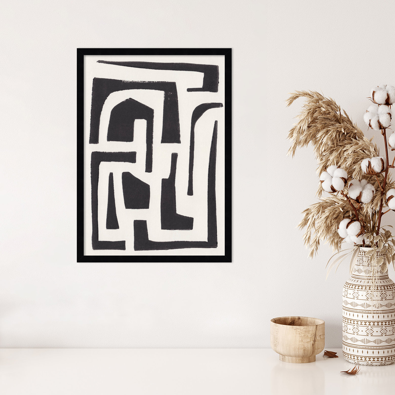 Neighborhood Print by Alisa Galitsyna, Black, 25" H x 18" W x 1" D