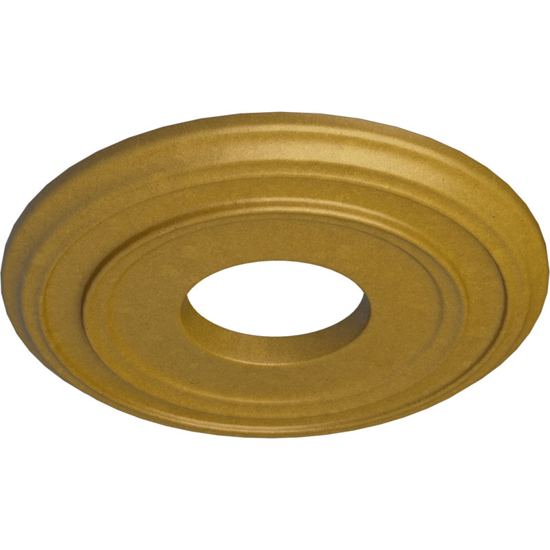 Médaillon de plafond H 12,375 po x l 12,375 po x P 1,125 po, Or des pharaons