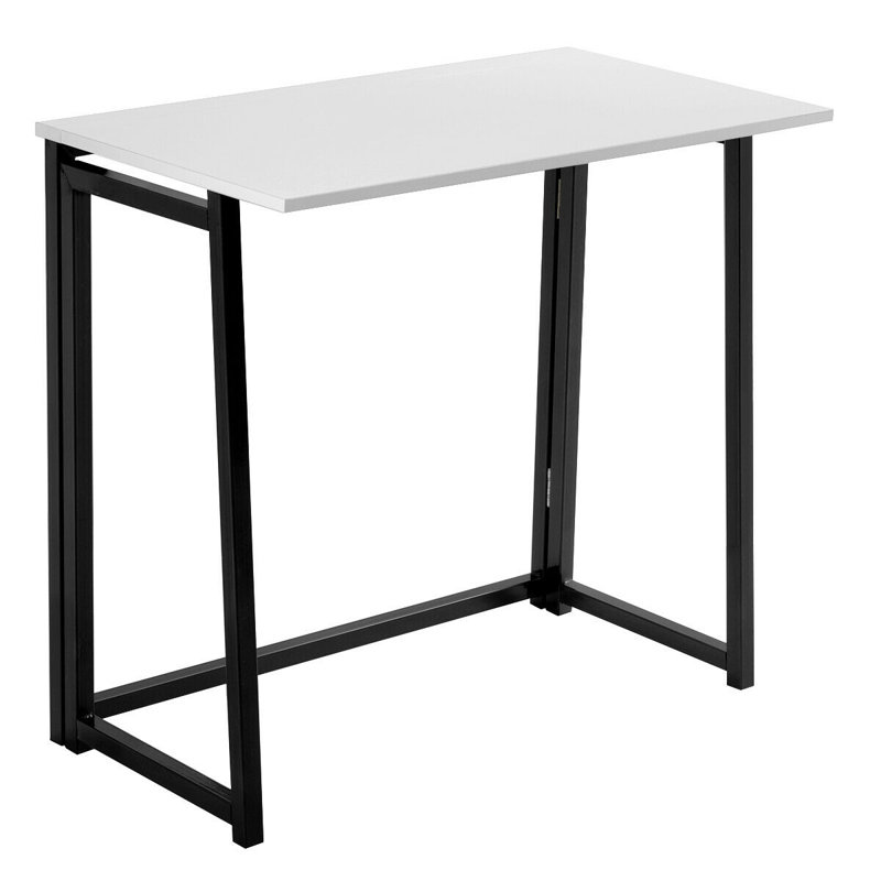 Skillman Metal Base Writing Desk, White