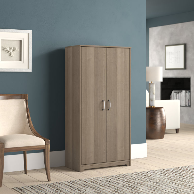 Armoire de rangement à 4 tablettes Huckins, Gris cendré