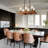 Heskett 6 - Light Farmhouse Rectangle Chandelier with Wood Accents
