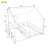 White Metal Twin House Platform Beds, 2 Shared Beds With Protected Guardrails, Size In 1 Firm-1173337981