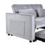 Canapé-lit en velours gris, convertible 3 en 1, structure stable, futon avec coussins, dossier réglable