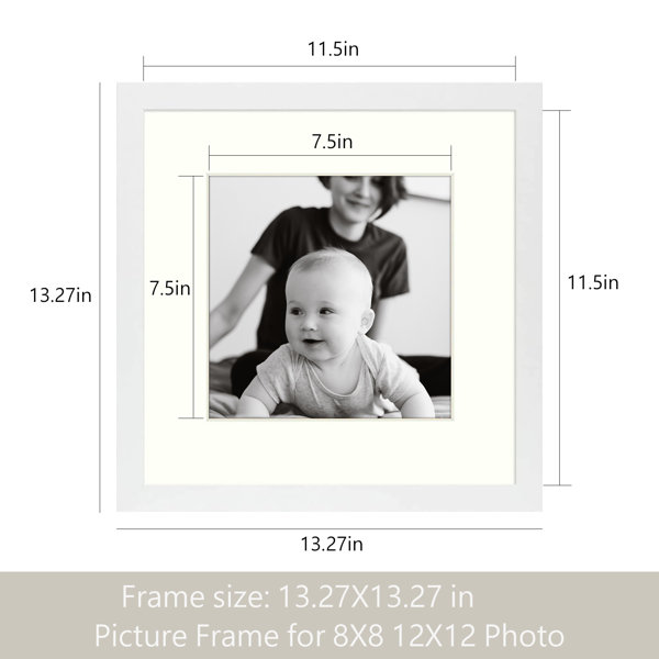 12x12 Frame for 8x8 Picture Black Aluminum (6 Pcs per Box)