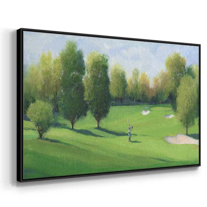 Toile tendue encadrée de qualité supérieure Fairway Shot I - prête à être accrochée, Noir, H 25 po x l 37 po x P 2 po