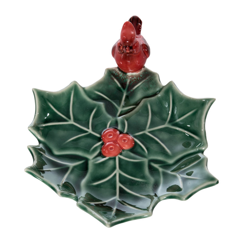 Assiette de Noël Cardinal and Holly