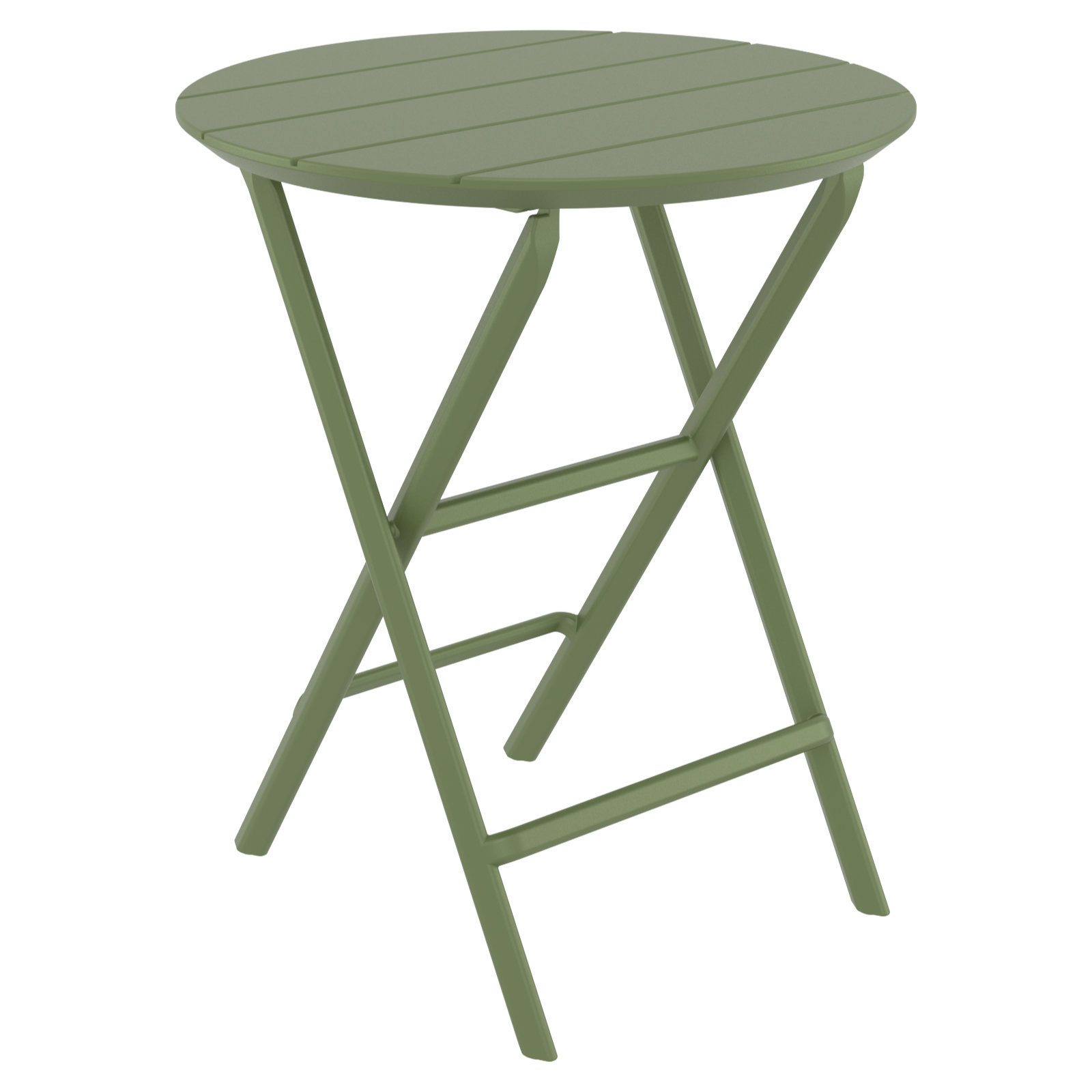 Helen Round Folding Bistro Table, Olive Green
