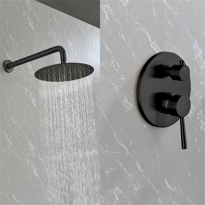 Système de douche complet, Noir mat