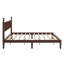 Lit plateforme en bois avec tête de lit en forme de gourde, lit plateforme de style rétro avec support à lattes en bois-205690176