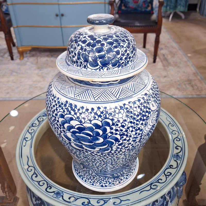 Handmade Porcelain China Ginger Jar