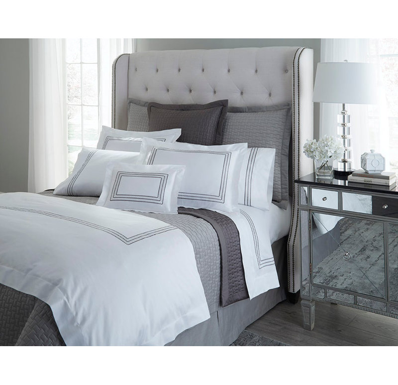 Stella 100% Cotton Pillow Case, King, Slate Gray