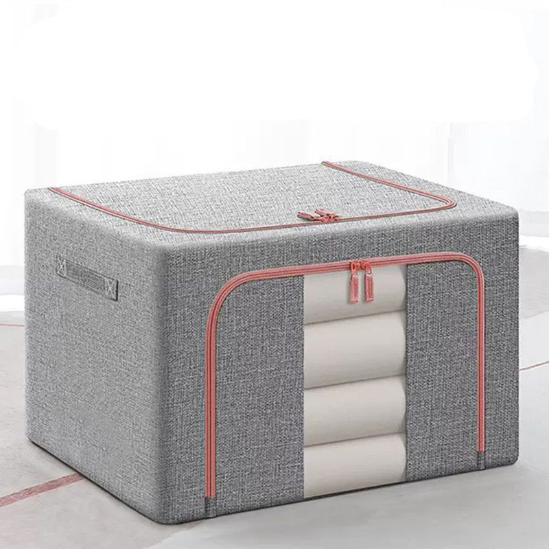 Rebrilliant Loxie Decorative Bin, Gray