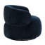 Fauteuil d'appoint pivotant bleu moderne avec tissu chenille et rotation à 360 degrés avec revêtement de luxe