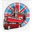 Ensemble de rideau de douche de londres + crochets-44245633
