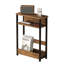 Table de chevet étroite avec tablette de rangement et porte-revues Table de chevet mince pour petits espaces-1523206681