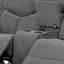 Causeuse en chenille grise avec console