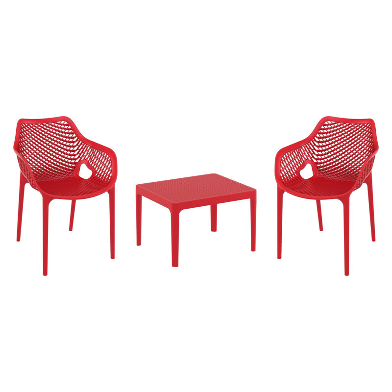 Ensemble de sièges pour 2 personnes Farrah, Rouge