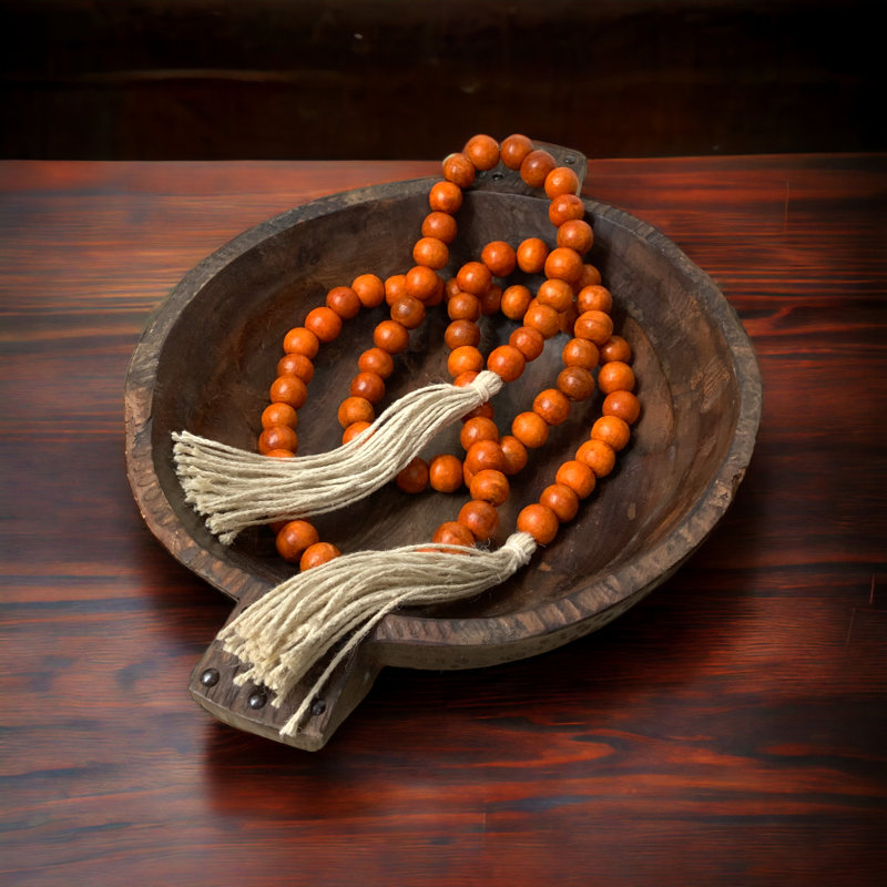 Boho Bead Garland-Nutmeg, Nutmeg