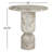 Nylah Solid Pink Marble Round Accent Table
